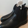 River Island  Boys black wide fit chelsea boots Image 3