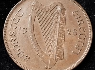 #501 - Ireland - 1928 - Penny - EF - KM.3