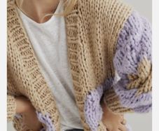 Anthropologie X Free People Cozy Clouds Style Chunky Texture Striped