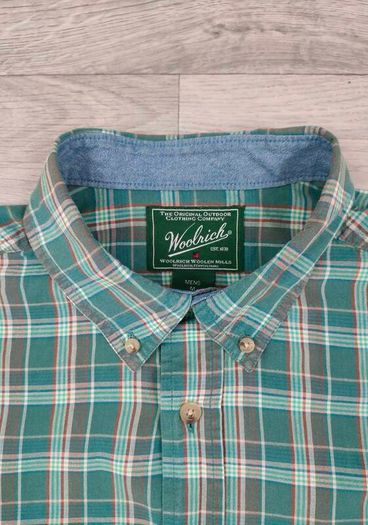Woolrich Button Down Check Shirt Mens Medium