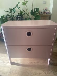 Free item must colleck. Baby pink chest of drawers