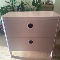 Free item must colleck. Baby pink chest of drawers