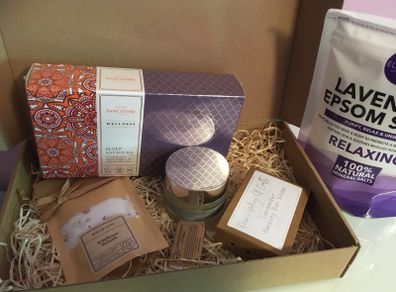 Love LAVENDER Gift Box Bundle,    with Elysium, Sanctuary Sleep, Max Benjamin