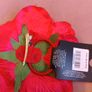 hair red flower clip Image 3