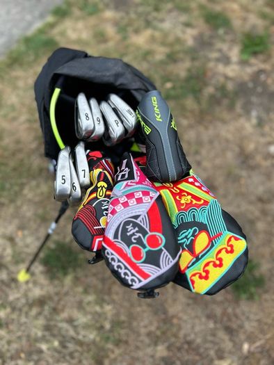 Full set of left handed golf clubs