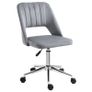 Height-Adjustable Desk Chair with Casters, 360 Swivel, Shell Shape, Foam, 49 x 60 x 79-91 cm, Dark Gray Image 4