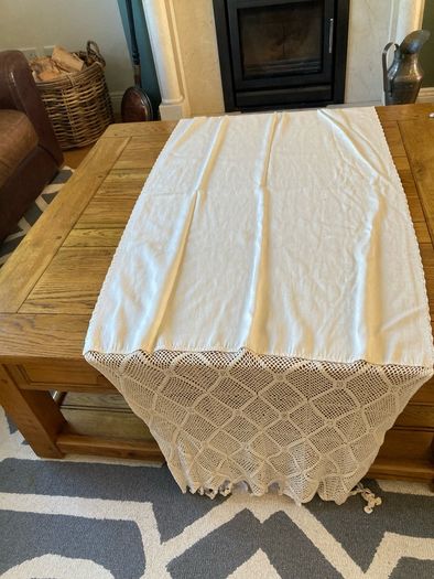 Crochet lace throw or shawl