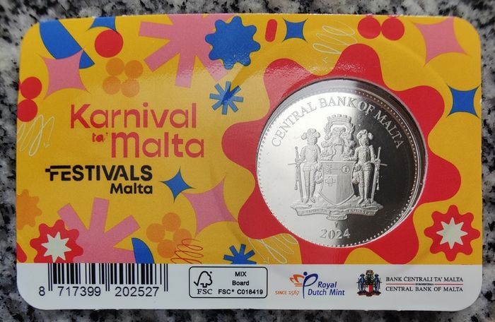 Malta 2.5 Euro Base Metals Brilliant Uncirculated Coin 2024 - Malta Carnival