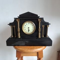 Polished Slate Mantel clock.