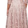 Alex Women's Tea Length Embroidered Dress Illusion Sleeves, dress for special occasions 36 EU, 8 UK, Size S Image 2