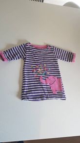 JoJo maman bebe elephant tunic dress 6-12months