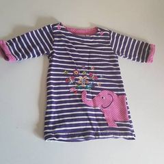 JoJo maman bebe elephant tunic dress 6-12months