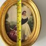 Vintage Print on Silk in Wooden Frame Image 4