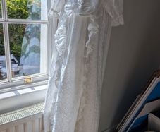 Full eyelet embroidery christening gown