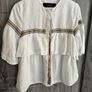 Zara Blouse - Medium - 100% Linen Image 5