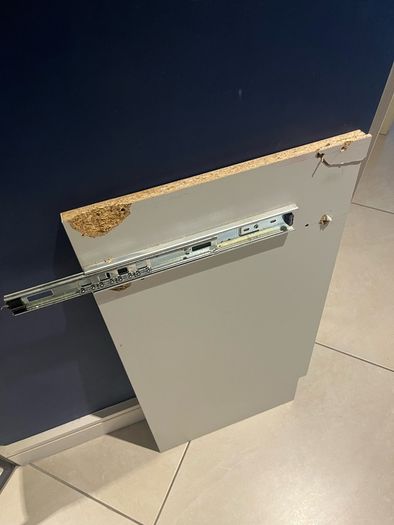 Grey dressing table needs repair