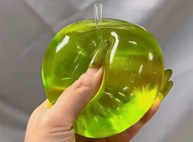 Green apple squishy toy
