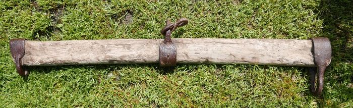 Antique Yoke Plow Farm Ox Horse Wagon Rustic Farmhouse Cabin Wall Hanging Vintage Wood Metal Primitive