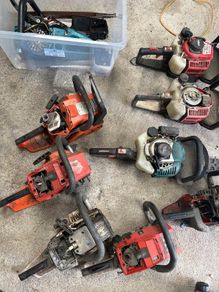 chainsaw, hedge trimmers