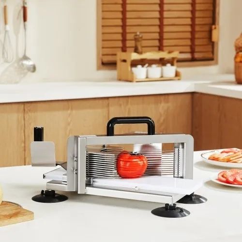 Commercial Tomato Slicer, 3/16 inch Tomato Cutter Slicer, Stainless Steel Heavy Duty Tomato Slicer Machine, Manual Tomato Slicer