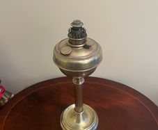 Antique Fletcher & Phillipson of Dublin Brass Oil Lamp