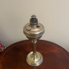 Antique Fletcher & Phillipson of Dublin Brass Oil Lamp