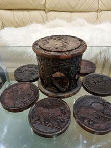 Hand  Carved Coasters