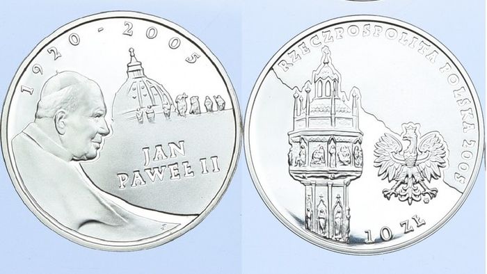 Poland silver coin 10 zloty 2004 -2005