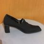 NEXT Black Fabric Court Shoes 41 Block Heel Image 3