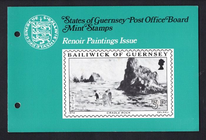 1974 Guernsey Renoir Commemorative Stamps Presentation Pack