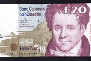 1993 Ireland IR20 Daniel O Connell Banknote Series C. Note issued 13/07/93. Serial number GEI461212