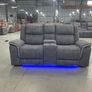 Hannan 3+2 Grey Electric Fabric Recliner Sofa Image 6
