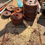 dumb bells, bar bells and bench press Image 4