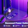 L Shaped Gaming Desk with LED Lights Image 3