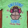 Age 6-7 Bright Green Monkey Teeshirt Image 2
