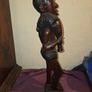 Large carved wooden African Man Statue Image 4