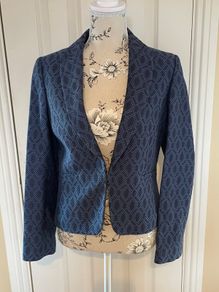 Fenn Wright Manson Blue Textured Jacket / Blazer - Size 10