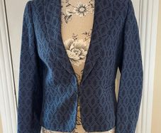 Fenn Wright Manson Blue Textured Jacket / Blazer - Size 10