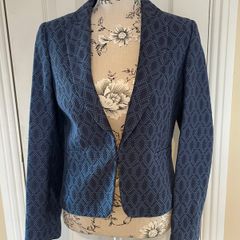 Fenn Wright Manson Blue Textured Jacket / Blazer - Size 10