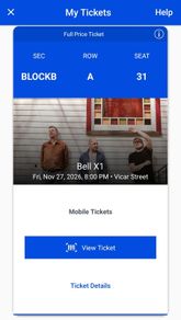 4 x Bellx1 tickets