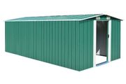 Garden Shed 257x489x181 cm Metal Green
