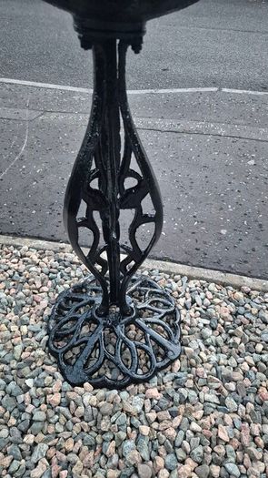 Classic vintage iron cast garden birdbath