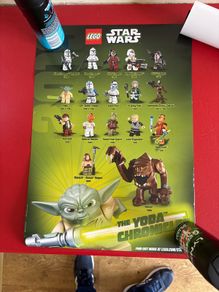 star wars Lego yoda poster in lightsaber roll