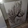 Mirrored Art Wall Picture Of Cherub/Angel Image 5