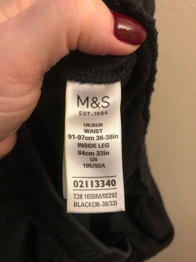 M&S black pyjama bottoms (36-38/33)
