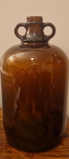 A Large Antique Scottish Amber Glass Demijohn 1920s UGB