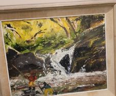 oil on board painting