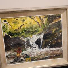 oil on board painting