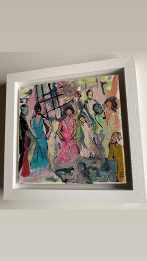 Original Figurative Painting Framed Gift Contemporary Art Irish Art