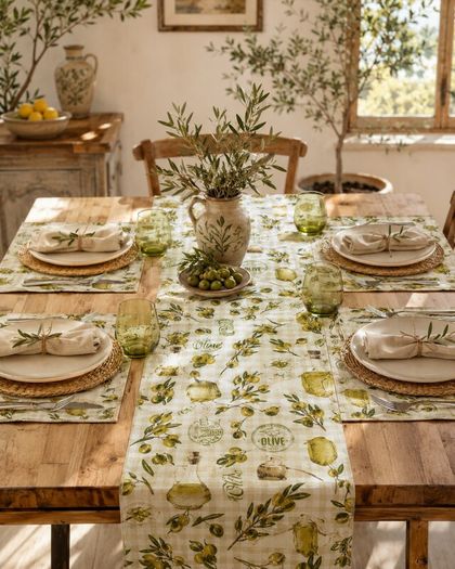 Table runner /Tablecloth ( any size), Placemats/ Cushions /Aprons
